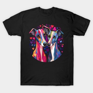 Whippet Couple Valentine T-Shirt